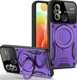 Anka Cep Telefonu Aksesuarları Xiaomi Redmi 12C Kılıf Joy Lens Korumalı Standlı Şık Tasarım Kapak + Ekran Koruma