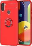 Anka Cep Samsung Galaxy A11 Kılıf Ravel Yüzüklü Standlı Silikon Kapak + Kablo Koruma + Ekran Koruma