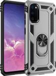 Anka Cep Telefonu Aksesuarları Samsung Galaxy S20 Kılıf Vega Yüzüklü Standlı Tank Zırh Kapak + Ekran Koruma