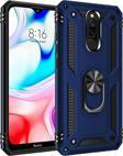 Anka Cep Telefonu Aksesuarları Xiaomi Redmi 8 Kılıf Vega Yüzüklü Standlı Tank Zırh Kapak + Ekran Koruma