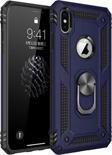 Anka Cep Telefonu Aksesuarları Apple İphone X Kılıf Vega Yüzüklü Standlı Tank Zırh Kapak + Ekran Koruma