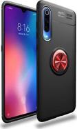 Anka Cep Telefonu Aksesuarları Xiaomi Mi 9 Lite Kılıf Ravel Yüzüklü Standlı Silikon Kapak+ Ekran Koruma + Kablo Koruma