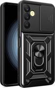 Anka Cep Samsung Galaxy A54 Kılıf Magnetik Standlı Kamera Korumalı Sürgülü Vega Kapak + Ekran Koruma
