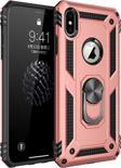 Anka Cep Telefonu Aksesuarları Apple İphone Xs Max Kılıf Vega Yüzüklü Standlı Tank Zırh Kapak + Ekran Koruma