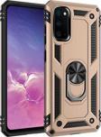 Anka Cep Telefonu Aksesuarları Samsung Galaxy S20 Kılıf Vega Yüzüklü Standlı Tank Zırh Kapak + Ekran Koruma