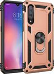 Anka Cep Telefonu Aksesuarları Xiaomi Mi 9 Kılıf Vega Yüzüklü Standlı Tank Zırh Kapak + Ekran Koruma
