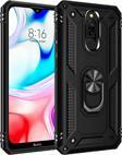Anka Cep Telefonu Aksesuarları Xiaomi Redmi 8 Kılıf Vega Yüzüklü Standlı Tank Zırh Kapak + Ekran Koruma