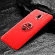 Anka Cep Telefonu Aksesuarları Xiaomi Redmi 8A Kılıf Ravel Yüzüklü Standlı Silikon Kapak+ Ekran Koruma + Kablo Koruma
