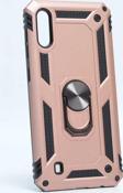 Anka Cep Telefonu Aksesuarları Samsung Galaxy M10 Kılıf Vega Yüzüklü Standlı Tank Zırh Kapak + Ekran Koruma