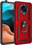 Anka Cep Telefonu Aksesuarları Xiaomi Redmi K30 Pro Kılıf Vega Yüzüklü Standlı Tank Zırh Kapak + Ekran Koruma