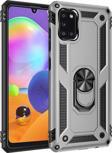 Anka Cep Telefonu Aksesuarları Samsung Galaxy A31 Kılıf Vega Yüzüklü Standlı Tank Zırh Kapak + Ekran Koruma