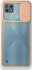 Realme C21 Palm Lensi Sürgülü Slide Şok Ve Darbelere Karşı Korumalı Silikon Kılıf