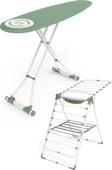 Perilla Premium Ütü Masası İronika Kalın Borulu Kurutmalık Set - Yeşil