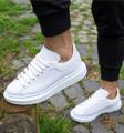 Bay Armedon Unisex Beyaz Sneaker Günlük Kalın Taban Spor Yürüyüş Ayakkabı 37