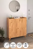 Bofigo 3 Kapaklı Ayakkabılık 8 Raflı Ayakkabılık Çok Amaçlı Dolap Ayakkabı Dolabı Kumsal Çam