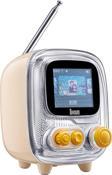 Divoom Tiivoo-2 FM Radyolu Mini Bluetooth Hoparlör, Kablosuz Piksel Ekranlı Retro Taşınabilir Ses Bo
