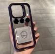 Buway Apple İphone 15 Plus Uyumlu Kamera Çerçeve Koruma Kapaklı Stantlı Kılıf Lens Koruma Hediye
