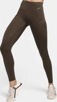 Nike Trainng Go Dri Fit İnfinaLock Full Length 6 Cepli Toparlayıcı Reflektörlü Antrenman Taytı Koyu Kahverengi