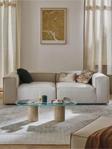 Edsy Home Mira 2 Modüler İkili Koltuk (Kırık Beyaz) Keten Kumaş