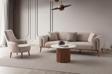 Edsy Home Riva 3+1 Koltuk Takımı Sütlü Kahve