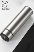Sedef Silver Kapağı Dereceli 450 Ml Çelik Termos - Ofis, Kamp, Öğrenci, Küçük Termos Bardak