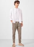 Camel Standart Fit Dokuma Hafif Esnek Chino Erkek Pantolon - 82178