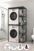 Bofigo Çamaşır Makinesi Dolabı Kurutma Makinesi Dolabı Metal Banyo Dolabı Mısra Antrasit