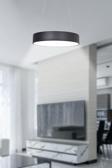 Dakota Modern Panel Ledli Salon Oturma Odası Yatak Odası Mutfak Siyah Renk Led Avize (BEYAZ IŞIK)