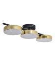 Tual Modern  Salon Yatak Odası Giyinme Odası Mutfak Beyaz Işık Ledli PARLAK GOLD 3 lü Led Avize