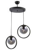 Nina Modern Salon - Mutfak - Yatak Odası Metal Halkalı Kapalı Camlı Ikili Avize