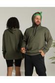 Bav Butik Ayvitrin Sevgili Çift Kombini Unisex Oversize 2 Iplik Haki Sweatshirt