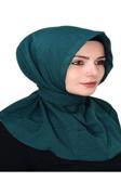 Bav Butik Ayvitrin Kadın Çıt Çıt Hazır Pratik Krep Şal Zümrüt