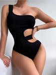 Çizgili özel kumaşlı Cut Out Mayo DB200727M