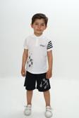 Toontoy Erkek Çocuk Polo Yaka Baskılı Şortlu Takım