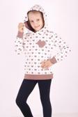 Toontoy Kız Çocuk Komple Kalp Desenli Sweatshirt