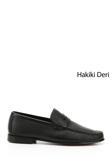 Erkek Siyah Kösele Taban Hakiki Deri Loafer Ayakkabı