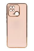 Xiaomi Redmi 10C Kılıf Kamera Korumalı Altın Kenar Tasarım Silikon