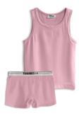 Kız Çocuk Pamuklu İç Çamaşırı Takımı, Boyshort (Boxer) ve Atlet