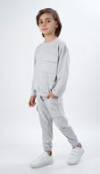Erkek Çocuk Gri Cepli Mevsimlik Eşofman Takımı | Rahat Jogger Alt ve Sweatshirt
