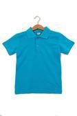 Erkek Çocuk Kısa Kollu Turkuaz Polo Yaka Tişört - Pamuklu Günlük Okul Kıyafeti
