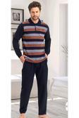 Erse %100 Pamuk Selanik Örme Uzun Kol Erkek Pijama Takımı Kışlık Çok Renkli L