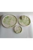 Trust Stone Marble Mermer Desenli Dekoratif Beton Büyük Boy Organizer 3 Lü Tepsi Seti