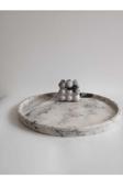 Trust Stone Marble Mermer Desenli Dekoratif Beton Büyük Boy Organizer Tepsi