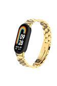 Redmud Teknoloji Xiaomi Mi Band 9 İle Uyumlu Ayarlanabilir Paslanmaz Çelik Kordon + Kordon Ayarlama Aparatı Hediye