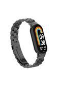 Redmud Teknoloji Xiaomi Mi Band 9 İle Uyumlu Ayarlanabilir Paslanmaz Çelik Kordon + Kordon Ayarlama Aparatı Hediye