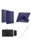 Redmud Teknoloji Samsung Galaxy Tab A9 Plus X210 11'' Uyumlu Standlı Kılıf Dokunmatik Kalem Ve Klavye Mouse 3'Lü Set