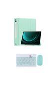 Redmud Teknoloji Galaxy Tab S9 Fe Plus Uyumlu Tablet Kılıfı Ve Klavye Mouse Set Kalem Bölmeli Smart Kılıf