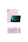 Redmud Teknoloji Galaxy Tab S10 Plus Uyumlu Tablet Kılıfı Ve Klavye Mouse Set Kalem Bölmeli Smart Kılıf