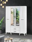 Tuğçe Membran 4 Kapılı Gardrop Elbise Dolabı 145x47x200cm