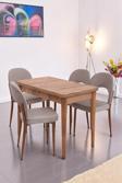 Damla Hilal MDF Mutfak Masa Sandalye Takımı 60x100cm